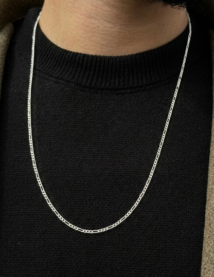 Miami Grommet Chain Necklace - S925-60cm-2mm