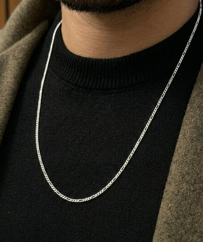 Miami Grommet Chain Necklace - S925-60cm-2mm