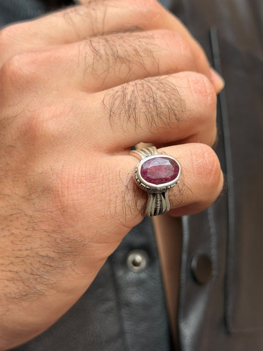 Yaqout Ring -Sterling Silver 925s