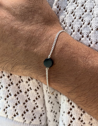 Onyx Bracelet for Men's Sterling Silver 925s