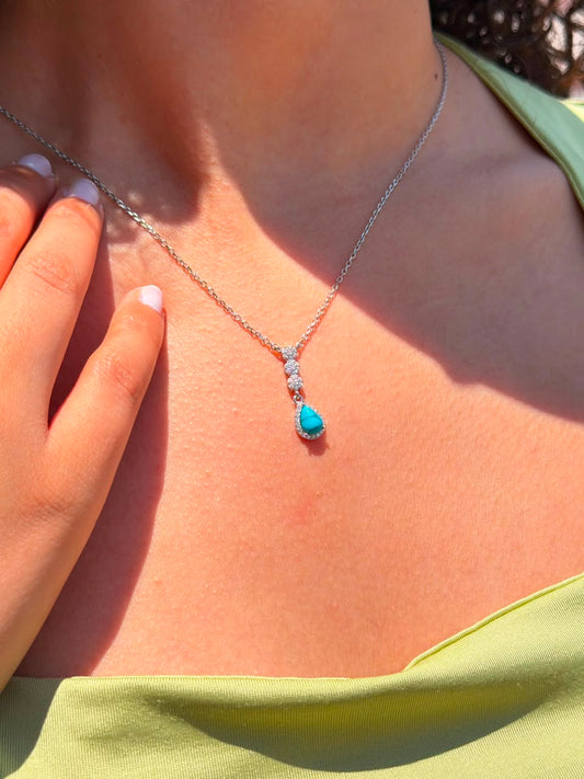 Fayrouz Necklace in Sterling Silver 925s