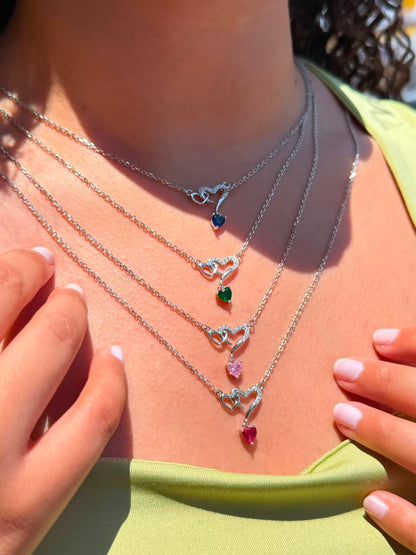 Heartelle Necklace in Sterling Silver 925s