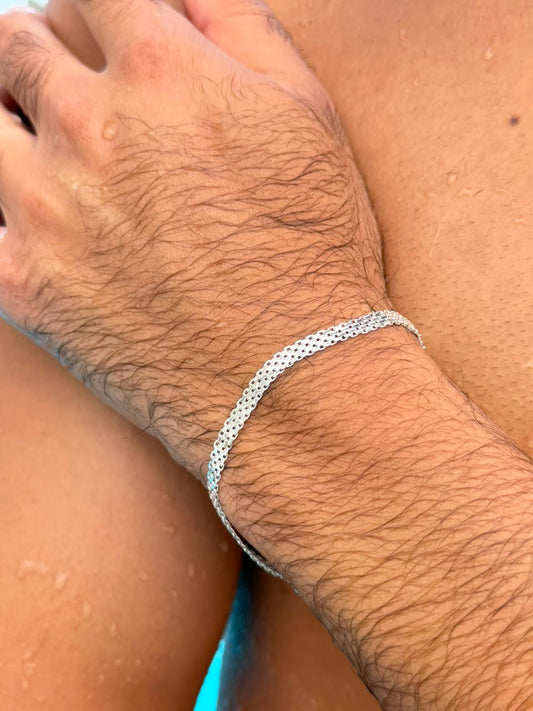 Double Bismark Bracelet Sterling Silver 925s (4.5mm)