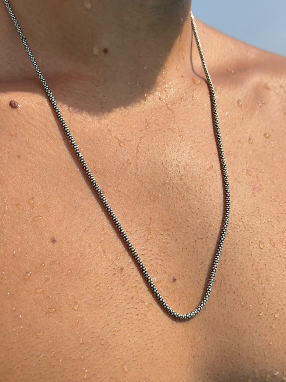 Oxizid Vellum Necklace for Men's Sterling Silver 925s -(2.5mm)