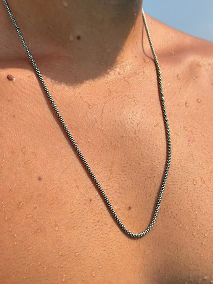 Oxizid Vellum Necklace for Men's Sterling Silver 925s -(2.5mm)