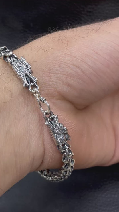 Dragon Strength Bracelet for Men's Sterling Silver 925s