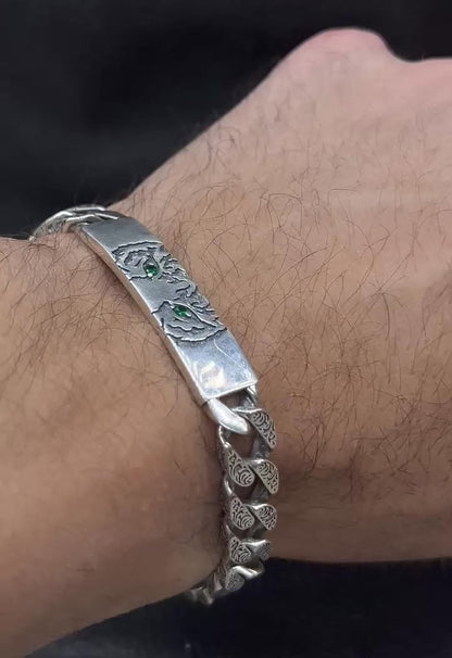 Tiger Chain Bracelet S925 Sterling Silver for men